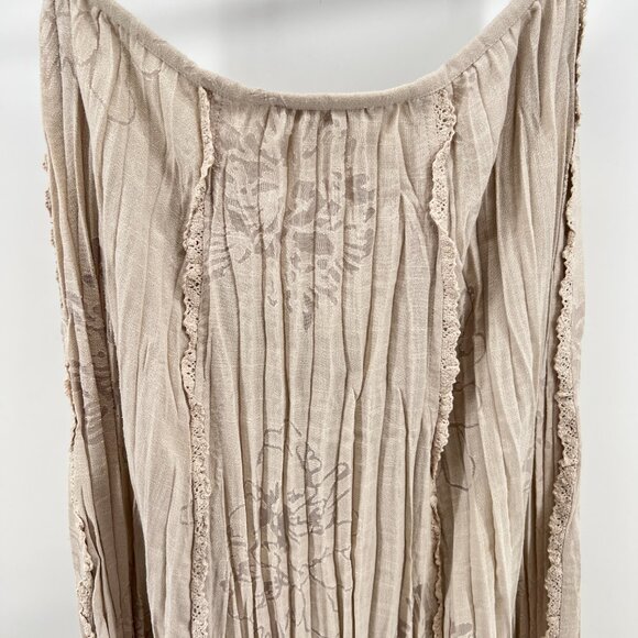 Flair Handmade Maxi Skirt – Size L, Cotton Blend with Lace & Wrinkle Effect - Picture 2 of 9